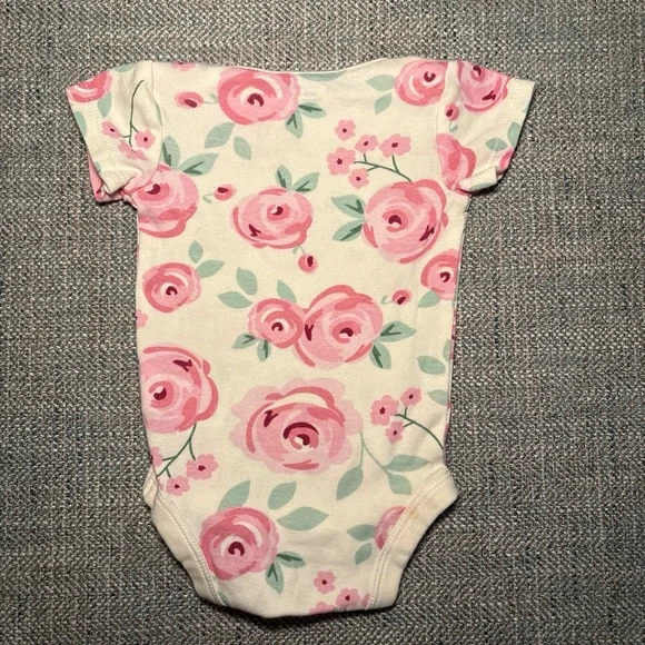 Baby Girl Bundle 0-3M Floral Gerber Onesie, Chic Pea Bodysuit 3-6m Sun Tshirt - Picture 4 of 9